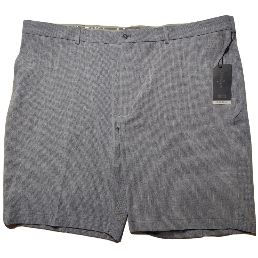WALTER HAGEN Men Big & Tall 48 Navy 11 Majors Textured Grid 11" Golf Shorts‎ NEW